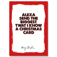 Alexa Send The Biggest Twat Christmas Card
